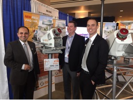 Marcus Reedy of David Evans and Associates (in the middle of the picture), along with Harald Teufelsbauer and Justin Brooks of RIEGL, with the NEW VMQ-1HA