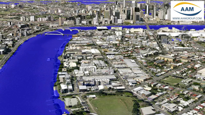 5.5m Flood Scenario Brisbane by AAM