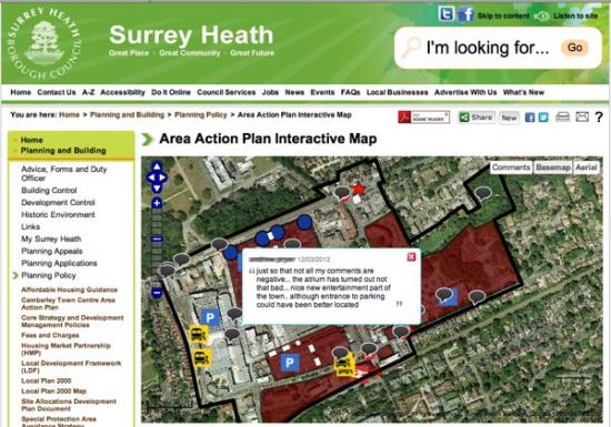 Surrey Heath Interactive Planning Map