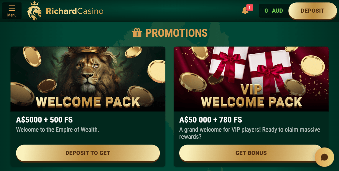 Richard Casino - Welcome Packages